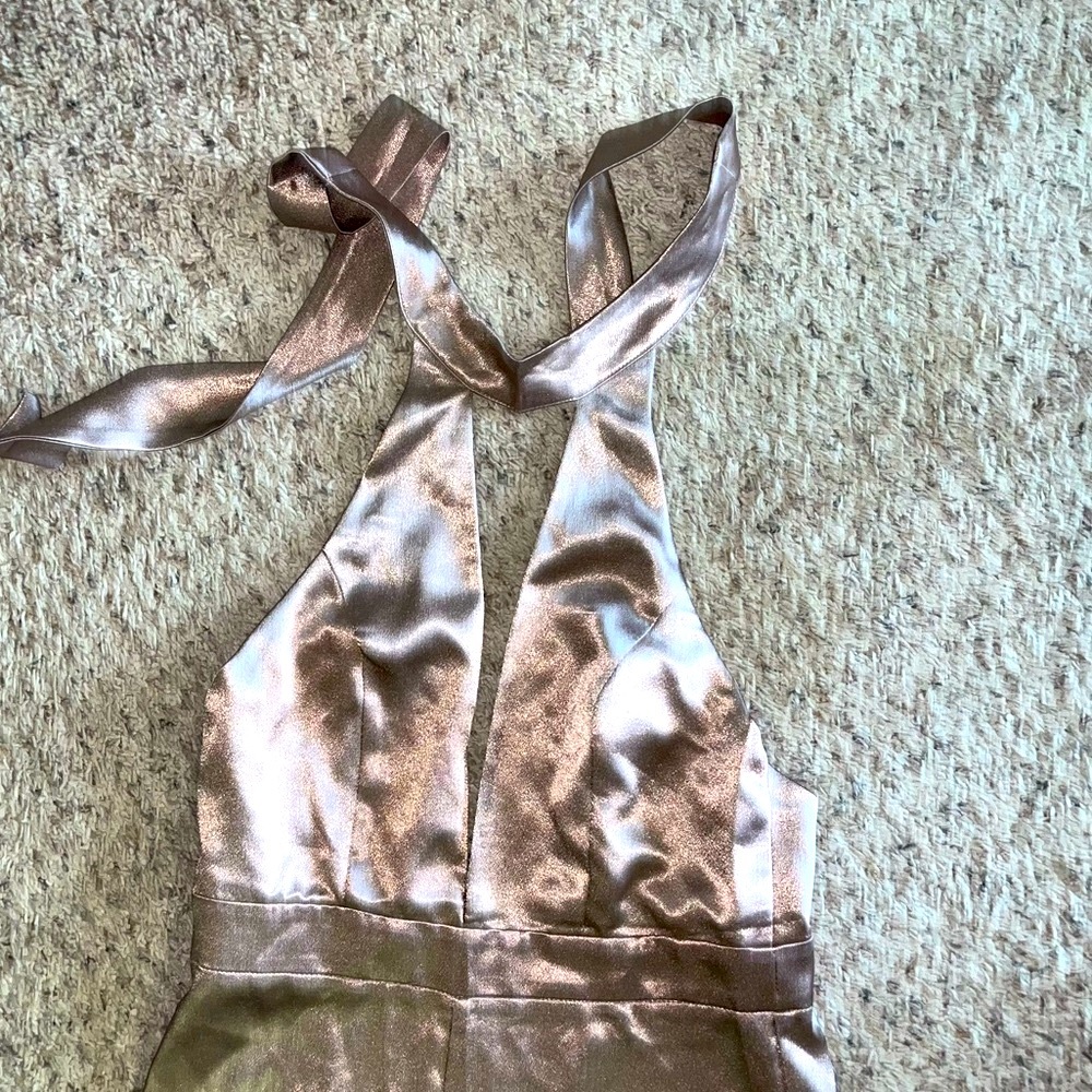 Gold FashionNova jumpsuit